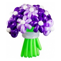 Цветы из шаров "Фиолетовая дымка" 25 шт.