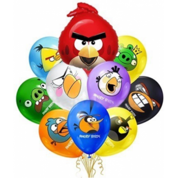 Композиция из шаров "Angry Birds" 25 шт.